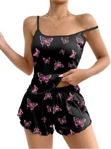 Conjunto <span class=keywords><strong>de</strong></span> <span class=keywords><strong>Pijamas</strong></span> para <span class=keywords><strong>Mujer</strong></span> al por Mayor, 2 Piezas, Estampado Lindo, Ropa <span class=keywords><strong>de</strong></span> Dormir, Camiseta y Pantalones Cortos, Tallas S-XXL, Tallas Grandes Disponibles, Múltiples Estampados - Product Image 1
