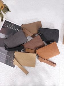 New Washed Canvas Coin Purse Wristlet Small <b>Zip</b> <b>Wallet</b> Key Card Holder Casual Mini Clutch Wholesale - Product Image 5