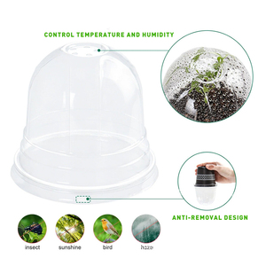 Pots de jardinage de style américain <span class=keywords><strong>en</strong></span> PE, coupelles à semis, boîtes de Pétri <span class=keywords><strong>pour</strong></span> pépinière, dômes d'humidité, pots de transplantation <span class=keywords><strong>en</strong></span> PET - Product Image 4