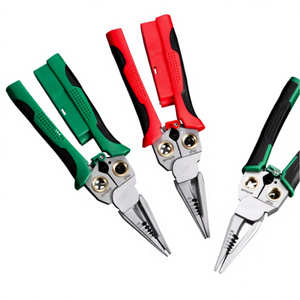 8-in-1 9inch Industrial Grade Electrician Pliers TPR <b>Long</b> <b>Nose</b> Stripping Clamp DIY Grip Serrated Stainless Steel Jaw Surface OEM - Product Image 3