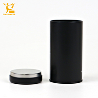 Boîte à thé en fer blanc ronde mate personnalisée pour le thé matcha, le café en poudre, hermétique, de qualité alimentaire, avec couvercle