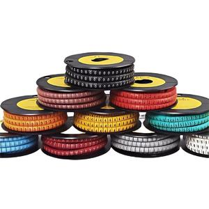 ปลอกหุ้มสายไฟฟ้า PVC พร้อมตัวอักษร หมายเลข 0-9 สำหรับทำเครื่องหมายสายไฟและสายเคเบิลเครือข่าย ได้รับการรับรองมาตรฐาน ROHS คุณภาพสูง - Product Image 5