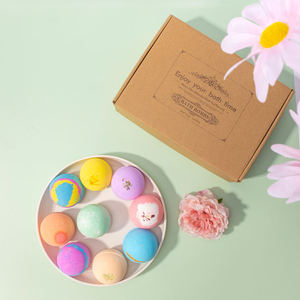 Boules de bain faites à la main de haute qualité de produits OEM/ODM ensemble de bombes à bulles de couleurs mélangées biologiques Relax avec logo - Product Image 3