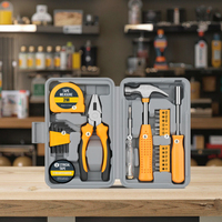 24pcs Boîte à outils portable multifonctionnelle Mini ensemble d'outils à main avec boîte de rangement pour la maison, le bricolage