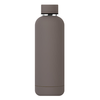 이중 벽 절연 열 캠핑 로고 디자인 휴대용 17oz/500ml 스테인레스 스틸 물병 고무 코팅 진공 플라스크