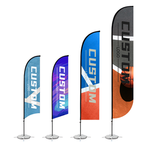 Drapeaux publicitaires extérieurs, bannières promotionnelles, impression numérique, drapeaux de plage en polyester imperméable en forme de plume - Product Image 1