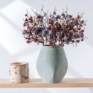 CallaFloral Branche artificielle de fruit de la fortune en plastique pour décoration intérieure, rouge, noir, blanc, jaune, violet, branche unique, artisanat, mariage - Product Image 1