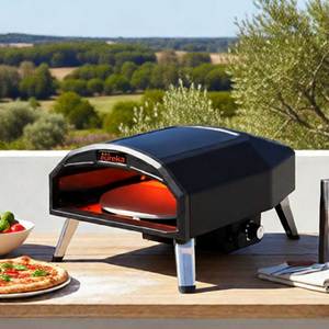 <span class=keywords><strong>Horno</strong></span> de Pizza a Gas Portátil de 15 Pulgadas, Pequeño, Natural, Italiano, Giratorio, de Propano, Profesional, Grande - Product Image 1