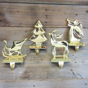 Soporte para Calcetines Navideños en Forma de Árbol de Navidad de Latón Pulido, el Más Vendido, Soporte para Calcetines de Latón, Decoración de Regalos de Navidad - Product Image 2