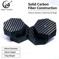YIVO XSSH 4K Pieds d'isolation antichoc en fibre de carbone HIFI pour enceintes bibliothèque, décodeurs, lecteurs CD et amplificateurs à lampes