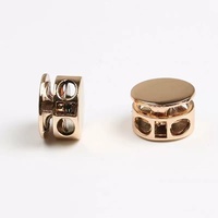 Bloque-cordon rond en alliage de zinc métallique avec une bonne finition plaquée, bloque-cordon à ressort de 14 mm pour vêtements