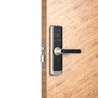 Cerradura Digital Inteligente con Huella Dactilar y Wi-Fi Tuya para Puertas de Acero/Madera/Aluminio, Capacidad para 120 Huellas Dactilares