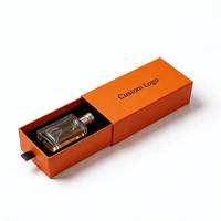 Coffrets Cadeaux Carrés Orange à Tiroir, Boîtes d'Emballage Cosmétiques de Luxe Faites à la Main pour Brillant à Lèvres 2mm avec Logo - Vente Chaude