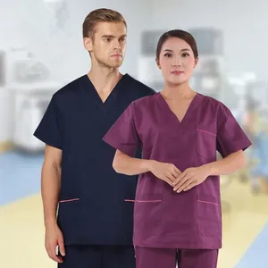 Roupa de trabalho de verão, manga curta de alta qualidade para médicos e enfermeiros