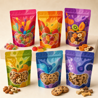 Sachet d'emballage alimentaire refermable personnalisé, imprimé, mat, laminé, pour biscuits, fruits secs et snacks