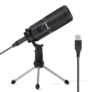 Micrófono USB Portátil MAONO <span class=keywords><strong>con</strong></span> Ganancia de Micrófono, Micrófono de Condensador <span class=keywords><strong>con</strong></span> Trípode para Grabación - Product Image 1