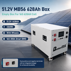 BetterESS 32kWh <b>DIY</b> LiFePO4 Battery <b>Kits</b> 16S 51.2V MB56 628Ah JK-PB2A16S20P(V19)+ CE Certified Home ESS Pre-installed - Product Image 1