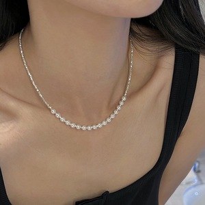 Collier Pendentif Sablier Authentique en Argent Sterling S925, Luxe Exquis, Haute Qualité, Goutte d'Eau, Tendance, Parfum - Product Image 1