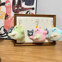 Mignon nouvelle couleur correspondant petit dinosaure en peluche poupée porte-clés en peluche petit pendentif Dragon vêtements sac porte-clés