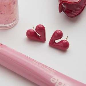 Pendientes de Acero Inoxidable con Baño de Oro de 18K, Diseño Geométrico Moderno y Minimalista, Estilo Lava Irregular, Unisex, Marca QX Ins - Product Image 5