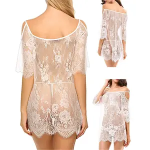 Áo Lót Nữ Thời Trang Mới Đồ Lót Áo Choàng Ren Đồ Lót Babydoll Mini Đồ Lót Trong Suốt Xuyên Thấu