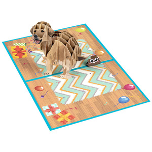 Divertente Biglietto d'Auguri 3D Pop-Up con Golden Retriever, Cartolina Umoristica con Scherzo di Età, Biglietto di <span class=keywords><strong>Compleanno</strong></span> Originale - Product Image 6