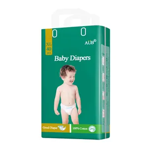 AUB Logo personalizzato divani versare Bebe perfetto dolce 100% cotone pannolini per bambini nuova linea di produzione In cina