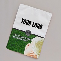 Sacs en plastique OEM/ODM en gros avec trou de suspension pour emballage de masques faciaux, pochette à trois soudures latérales haute barrière