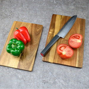 Tabla de cortar de madera de acacia rectangular, bloque de madera maciza para cocina. - Product Image 2