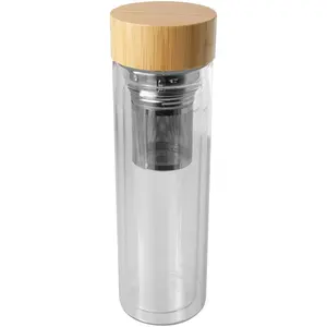 Bouteille d'eau infuseur en bambou Bailey, merchandising durable - Product Image 1