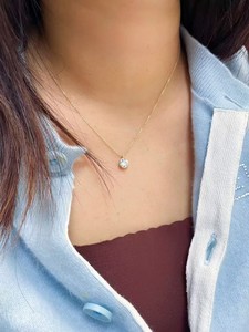 Collares Minimalistas con Diamantes Cultivados en Laboratorio, Oro de 9K, 14K y 18K, Joyería con Diamantes de Laboratorio, Regalo para Mujer, Uso Diario, Moda, Collares Finos - Product Image 6