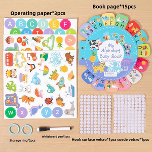 Livre d'activités Montessori pour l'apprentissage des lettres anglaises, jouet éducatif en papier pour l'entraînement au contrôle du stylo, jouet d'apprentissage silencieux - Product Image 5