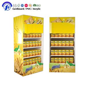 Support d'affichage en carton écologique sur pied personnalisé pour les magasins de détail, étagères en papier pour biscuits - Product Image 1