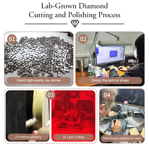 Paximaジュエリー工場卸売価格0.1 ~ 0.5カラットDEF VS ~ VVSホワイトラウンド近接HPHTラボ成長ダイヤモンド - Product Image 6