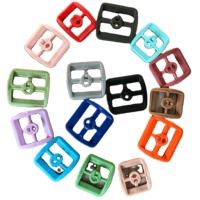 Vente en gros de glissières pour pantoufles personnalisées, accessoires pour pinces à chaussures en plastique personnalisées, boucle ardillon noire pour chaussures