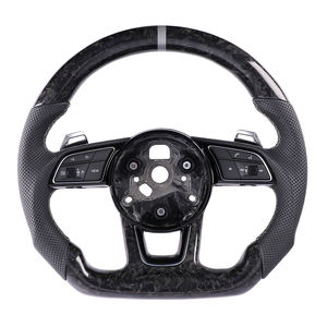 Volant en fibre de carbone forgé sur mesure pour <span class=keywords><strong>Audi</strong></span> A1 A5 A6 A7 TT MK2 Q7 A4 B8 B9 Q8 RS7 SQ7 - Product Image 2
