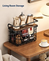Magnetische metalen koelkast wandmontage keuken organizer 2-laags opvouwbare opbergmand rek fruit groenten voorraadkast kruidenrek