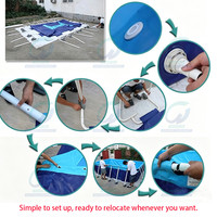 Metallrahmen-Pool Rechteckiger Pool UV-Beständiges PVC Maßgefertigte Größe Modularer Unterhaltungs-Sicherheitspool Rechteckige Konstruktion