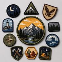 Patch brodé auto-agrippant pour équipement de plein air, badge tactique pour sac à dos, fabricant en gros