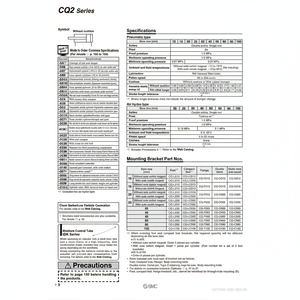 SMC Pneumatics Cylindre Compact CQ2A12-20D Pièces Pneumatiques De Haute Qualité - Product Image 1