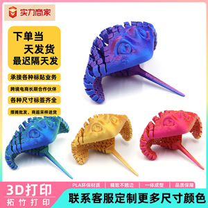 3D Printed Hinge Stingray Toy Creative Marine Animal Decoration Ornament For Youth Gift PLA Material - Product Image 5