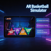 Simulateur de basketball AR, projection interactive, entraînement numérique au basketball, jeu d'arcade, simulateur sportif commercial d'intérieur