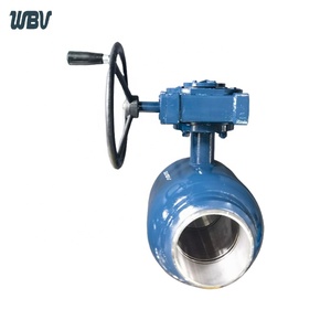 Vanne à bille à passage complet entièrement soudée Q361HF-16/25C 304, <span class=keywords><strong>peinture</strong></span> anticorrosion à engrenage à vis sans fin monopolaire - Product Image 3