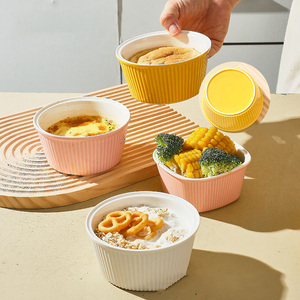 210ml Le plus récent carré coloré ramequin crème brûlée ramequin soufflé en porcelaine - Product Image 5