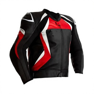 เสื้อแจ็คเก็ตสำหรับขี่มอเตอร์ไซค์ Zonda สำหรับผู้ชาย/เสื้อแจ็คเก็ตหนังวัวแท้ พร้อมแผ่นป้องกันระดับ CE 2 พร้อม Hump - Product Image 1