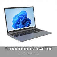 Meilleur prix Ultrabook 15,6 pouces Intel I9-9880H Octa Core Ordinateurs portables ultra-fins en aluminium Ordinateur portable de jeu