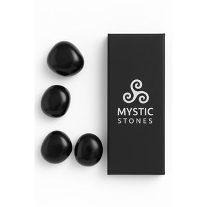 Premium nero ossidiana pietra naturale equilibrio emotivo e blocco di energia negativa pietre mistiche - Product Image 2