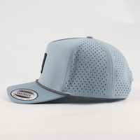 Nouvelle Casquette de Sport en Polyester Imperméable et Respirante à 5 Panneaux avec Logo PVC Personnalisé, Motif Oxford à Pois, Découpe Laser pour Golf et Baseball