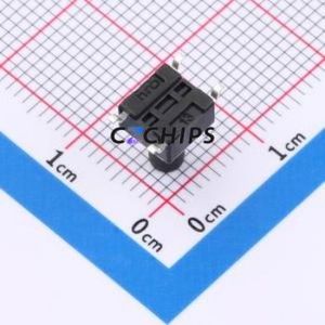 K2-1102SP-K4SC-04 Tactile Switch SMD-4P,6x6mm Switch Single Pole Single Throw Round Button 2.5N Vertical Mount - Product Image 2