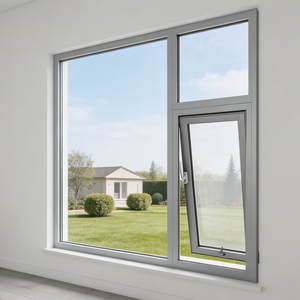 Fenêtres à profil bas en aluminium biseauté avec verre <span class=keywords><strong>anthracite</strong></span>, à ouverture par le haut, pour façades de bâtiments modernes - Product Image 5